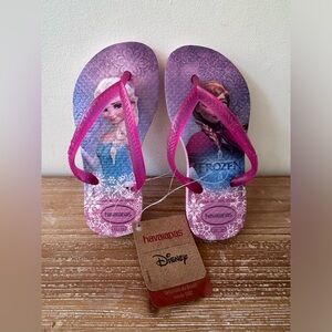 Havaianas Kids Pink Purple Frozen Flip Flops